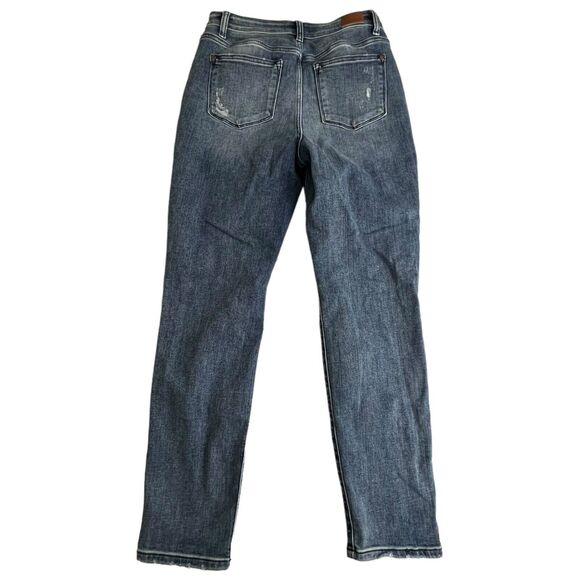 Judy Blue Womens Medium Wash High Rise Distressed Boyfriend Jeans 7/28 - Picture 3 of 9